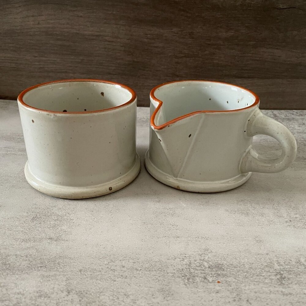 Dansk Vintage BLT Ruststone Creamer Open Sugar Set Nils Refsgaard Japan Retired